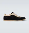 Brunello Cucinelli Suede Panelled Sneakers In Black