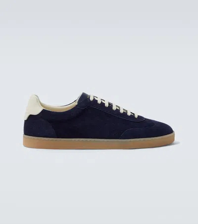 Brunello Cucinelli Suede Sneakers In Black