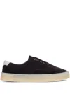 Brunello Cucinelli Men's Suede Leather Sneakers In Black