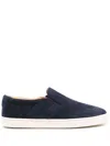 Brunello Cucinelli Suede Sneakers In Blue