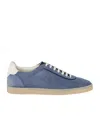 Brunello Cucinelli Suede Sneakers In Blue