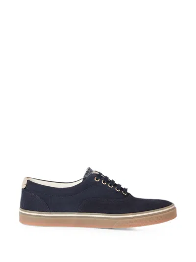Brunello Cucinelli Suede Sneakers In Blue
