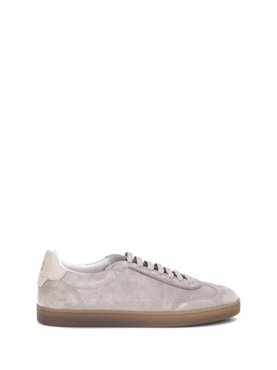 Brunello Cucinelli Suede Sneakers In Brown