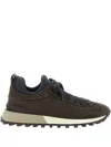 Brunello Cucinelli Women Suede Sneakers In Brown