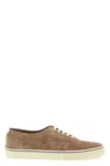 Brunello Cucinelli Beige Suede Sneakers In Brown