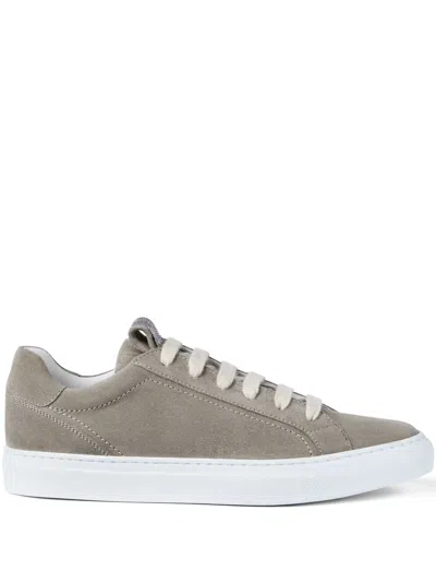 Brunello Cucinelli Suede Sneakers In Multi