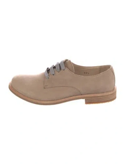 Pre-owned Brunello Cucinelli Suede Sneakers In Neutral
