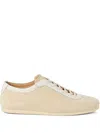 Brunello Cucinelli Washed Suede Sneakers In Neutrals