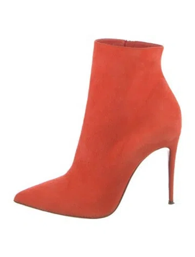 Pre-owned Brunello Cucinelli Suede Sock Boots In Orange