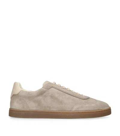 BRUNELLO CUCINELLI SUEDE T-TOE SNEAKERS