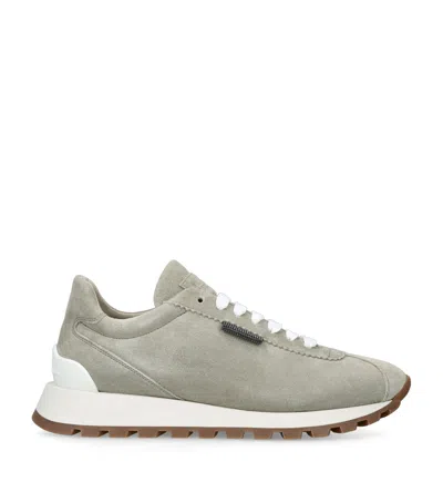 BRUNELLO CUCINELLI SUEDE TAB SNEAKERS