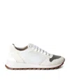 Brunello Cucinelli Suede Technical Running Sneakers In Animal Print
