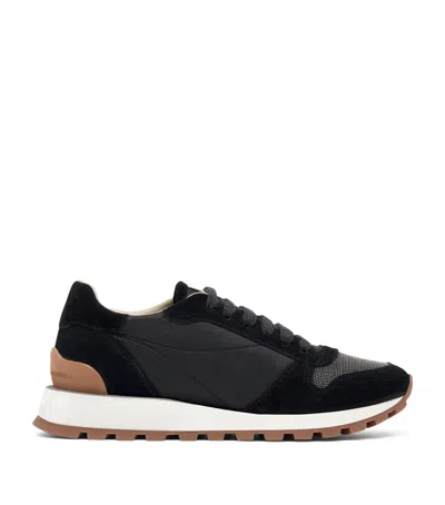 BRUNELLO CUCINELLI SUEDE TECHNICAL RUNNING SNEAKERS
