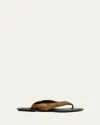 Brunello Cucinelli Suede Thong Sandals In Sesamo