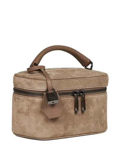 Brunello Cucinelli Suede Top-handle Tote Bag