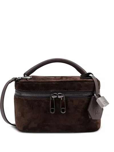 Brunello Cucinelli Suede Tote Bag In Brown