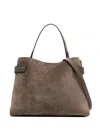 Brunello Cucinelli Suede Tote Bag In Brown