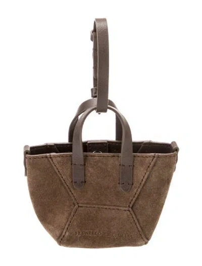 Pre-owned Brunello Cucinelli Suede Tote In Brown