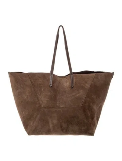Pre-owned Brunello Cucinelli Suede Tote In Brown