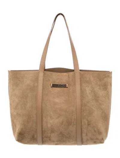 Pre-owned Brunello Cucinelli Suede Tote In Brown