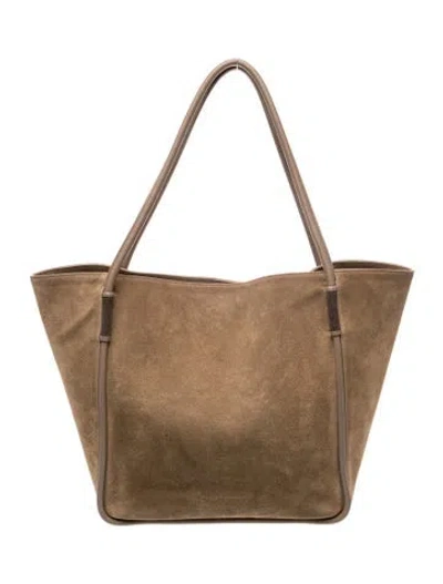 Pre-owned Brunello Cucinelli Suede Tote In Neutral