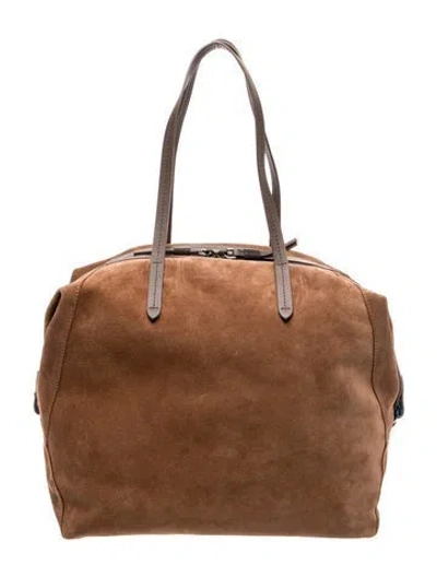 Pre-owned Brunello Cucinelli Suede Tote W/ Tags In Brown