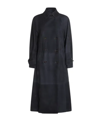 BRUNELLO CUCINELLI SUEDE TRENCH COAT