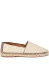 Brunello Cucinelli Round Toe Espadrilles With Woven Sole In Neutrals