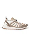 Brunello Cucinelli Low Top Sneakers Mesh Panels In Beige