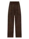 Brunello Cucinelli Suede Trousers In Brown