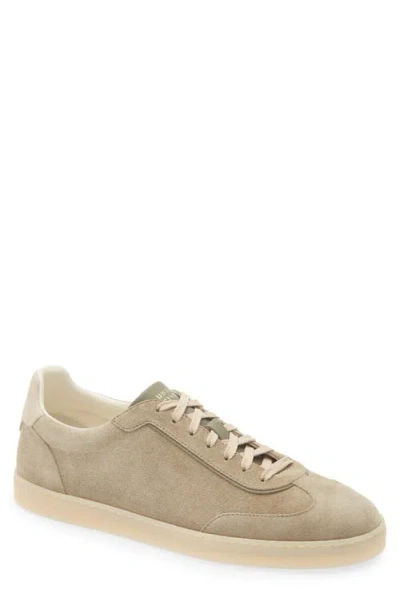 Brunello Cucinelli Suede Lace Up Low Top Sneakers In Neutral