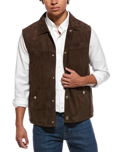 Brunello Cucinelli Suede Vest In Brown