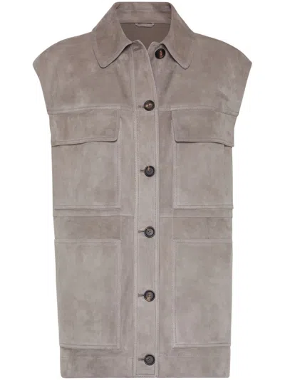 BRUNELLO CUCINELLI SUEDE VEST