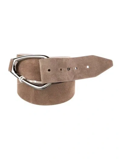 Pre-owned Brunello Cucinelli Suede Waist Belt In Neutral