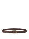 Brunello Cucinelli Suede Woven Belt