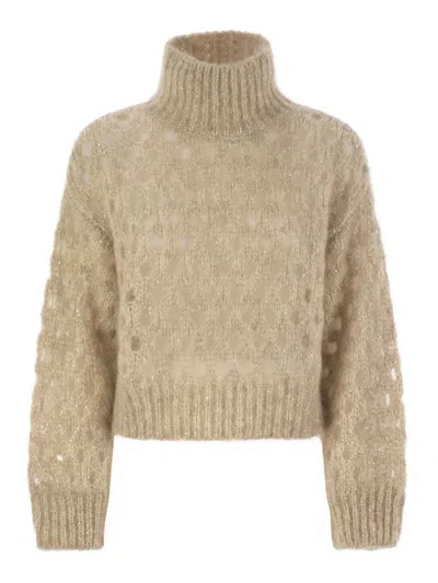 BRUNELLO CUCINELLI SWEATER WITH SEQUINS