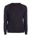 Brunello Cucinelli Cashmere Silk Lightweight Sweater In Azul Oscuro