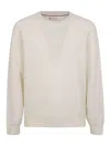 Brunello Cucinelli Cashmere Sweater In White