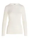 Brunello Cucinelli Long-sleeve Knit Top In White