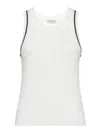 Brunello Cucinelli Cable-knit Cotton Top In White