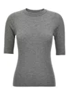 Brunello Cucinelli Sparkling Cashmere Sweater In Gray