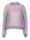 Brunello Cucinelli Sweater With Monile In Purple