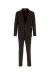 Brunello Cucinelli Check-pattern Suit In Brown