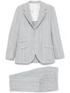 Brunello Cucinelli Single-breasted Blazer In Gray