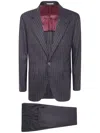 Brunello Cucinelli Pinstripe-pattern Wool Suit In Gray