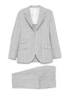 Brunello Cucinelli Single-breasted Blazer In Light Grey