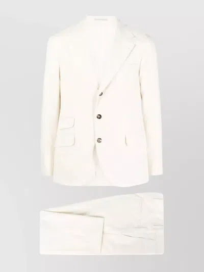 BRUNELLO CUCINELLI SUIT SLIM FIT NOTCH LAPELS