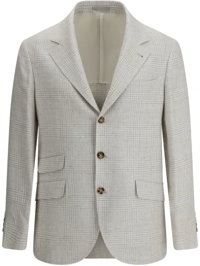 Brunello Cucinelli Suit-type Blazer In Neutrals