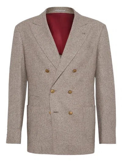 Brunello Cucinelli Suit-type Jacket In Brown