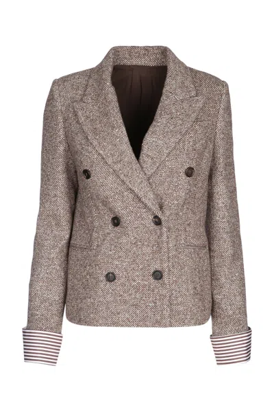 Brunello Cucinelli Jackets And Vests In Brown